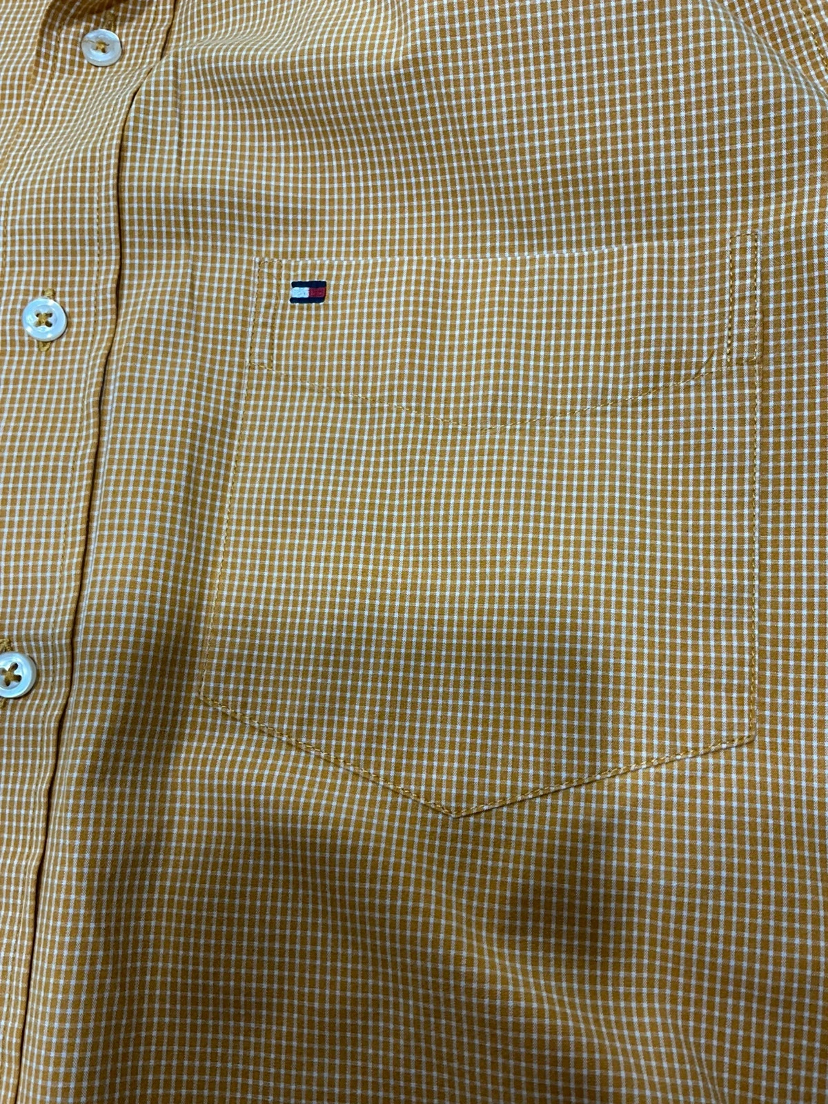 Chemise Tommy Hilfiger S Vichy 100% Coton Jaune Moutarde – photo 6